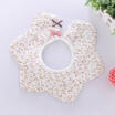 AU 2X Flower Shape 360° Baby Soft Feeding Scarves Bib Saliva Towel 100 Cotton