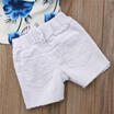 Toddler Kids Baby Girls Off Shoulder Flower Tops Short Pants Outfits Clothes Set