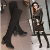 2018 autumn&winter new style wild high-heeled thick with over the knee boots suede fashion womens boots