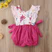 Casual Newborn Kid Baby Girl Cartoon Lace Romper Jumpsuit Playsuit Outfits 0-24M