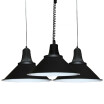 Baycheer HL478958 Simple Style One Light Hanging Pendant Lamp in Satin BlackMedium