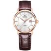 According to the wave EBOHR watch the city classic series exquisite generous white leather belt mechanical women table 36050147