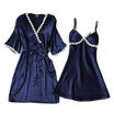 Sexy Lingerie Women Silk Lace Robe Dress Babydoll Nightdress Nightgown Sleepwear
