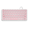 BOWHW098S-A mute round concave key ultra-thin wired keyboard office notebook portable USB keyboard pink