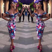 Womens Summer Floral Casual Bodycon Evening Party Cocktail Long Dress Bodycon