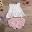 AU Stock Toddler Kids Baby Girls Outfits Clothes T-shirt Tops DressPants 2PCS