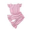2pcs Toddler Kids Baby Girls Ruffle T-shirt Tops Long Pants Outfits Clothes Set