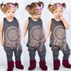 UKStock Kid Baby Girl Clothes Sleeveless Bodysuit Romper Jumpsuit Outfit Sunsuit