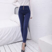 Winter 2018 Korean high waist honey peach buttock lady raise buttock show thin leisure pencil jeans&fleece sport pants