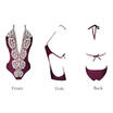 Women One-Piece Lace Swimsuit Swimwear Beachwear Push-up Bikini Bathing Monokini