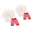 Newborn Baby Girl Cotton Letter RomperStripe Leg Warmers Outfits Clothes