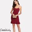Emmababy Womens Strappy Plunge Bodycon Dress Ladies Evening Party Midi Dress