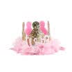 Birthday Crown Flower Tiara Headband for Baby Girls Party Hair Bands Accessories