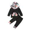 2PCS Toddler Baby Girl Boy Floral Sweater Tops Long Pants Set Clothes Outfits