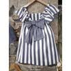 Toddler Girls Summer Princess Dress Kid Baby Bowknot Stripe Dresses Clothes US