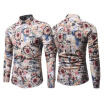 Floral Luxury  Men Slim Fit Shirts Long Sleeve Dress Shirt Casual T-Shirt Formal