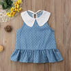 US Toddler Girls Sleeveless Ruffle Short Dress Baby Kids Party Casual Dresses
