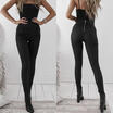 AU Womens Lady Leather Sexy Skinny Stretch Slim High Waist Trousers Pencil Pants
