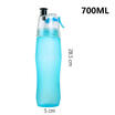 740ml Running Water Drinking Bottle Misting Spray Matte Sports Cup ELT