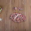 Cute Baby Girls First Birthday Outfits Clothes Tops RomperShorts Headband Set