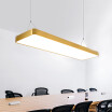 Baycheer HL487630 Brushed Aluminum 54W Brass Rectangular Pendant Light 4724"In White Light