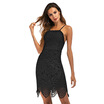 Sexy Spaghetti Strap Backless Lace Crochet Women Bodycon Dress