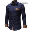 Men Luxury Stylish Casual Dress Fit Shirt Casual Long Sleeve Formal Shirt US