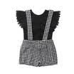 2Pcs Newborn Toddler Kids Baby Girls Sleeveless Tops Bib Pants Party Outfits Set
