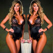 Womens Stretch Bodysuit Sleeveless Lingerie Lace Leotard Top Backless Jumpsuit