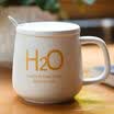 Porcelain Soul Creative Ceramic Cup Couple Cups Coffee Cups with Covers Spark Marks Milk Cups H2O White