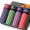 PLAYBOY Mens Underwear 4 Pack Gift Set Elastic Loose Boxer Briefs