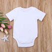 White Romper Newborn Baby Boy Girl Short Sleeve Bodysuit Jumpsuit Sunsuit 0-18M