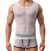 UK Mens Sexy Slim Mesh Vest See-through Gym Sports Muscle Tee Clubwear Tank Tops