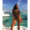 Women Push-up Padded Bikini Bathing One Piece Swimwear Monokini Perspective