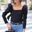 UK Summer Women Long Sleeve T Shirt V-Neck Blouse Ladies Casual Loose Tops