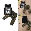 Newborn Kids Baby Boys Tops T-shirt Camo Pants 2PCS Outfits Set Clothes 0-2Years