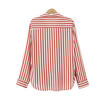 Fashion Women Long Sleeve Casual Striped Cotton Shirt Tops Blouse Elegant Top
