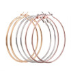 Round Hoop Earrings Set Gold Silver Metal Earrings Big Round Earrings for Women