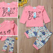 Casual Newborn Baby Girls Tops T-shirtWhale Trousers Pants Clothes Outfits USA