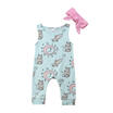 AU Infant Newborn Baby Girl Romper Jumpsuit Playsuit Headbands Outfits Clothes