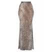 AU Women Summer Sexy Leopard High Waist Foldover Long Maxi Skirt Elastic Dress
