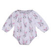 Long Sleeve Baby Girls Floral Bodysuit Romper Summer Sunsuit Outfit Set 0-24M