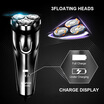 Flyco FS370RU Electric Shaver with 3 Floating Heads Mens Rechargeable Shaving Razor Fully Washable Hair Trimmer