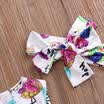 UK Stock Adorable Baby Girls Painting Bodysuit Romper Headband Jumpsuit Outfit