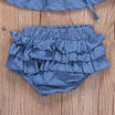 Newborn Baby Girls Off Shoulder Denim Tops Shorts Dress Outfits Summer Clothes