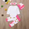 4PCS Newborn Baby Girl Unicorn Clothes Bodysuit Romper Jumpsuit Pants Outfits US