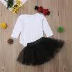 Canis Infant Kid Baby Girl Christmas Romper Bodysuit Tutu Lace Bow Dress Outfits