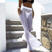 Women Beach Mesh Sheer Bikini Cover Up Swimwear Bathing Long Pant Trousers S-XL