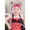 Newborn Infant Baby Girl Polka Dot&Lace Romper Backless SunuistHeadband Outfits