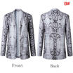 UK Women Snake Print OL Blazer Jackets Suit Long Sleeve Ladies Coat Tops Outwear